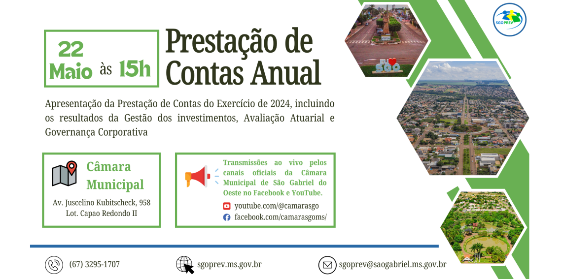 Prestação de contas anual em 22 de maio de 2025: - Exercício de 2024